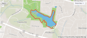 Lake Pine Running Route Apex NC